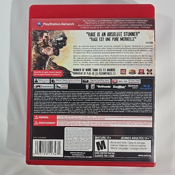 Sony PS3 Rage - Red Case Edition - Picture 8 of 9